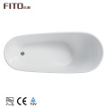 Modern Shaped Backrest Solid Surface Freestanding Acrylic Bathtub